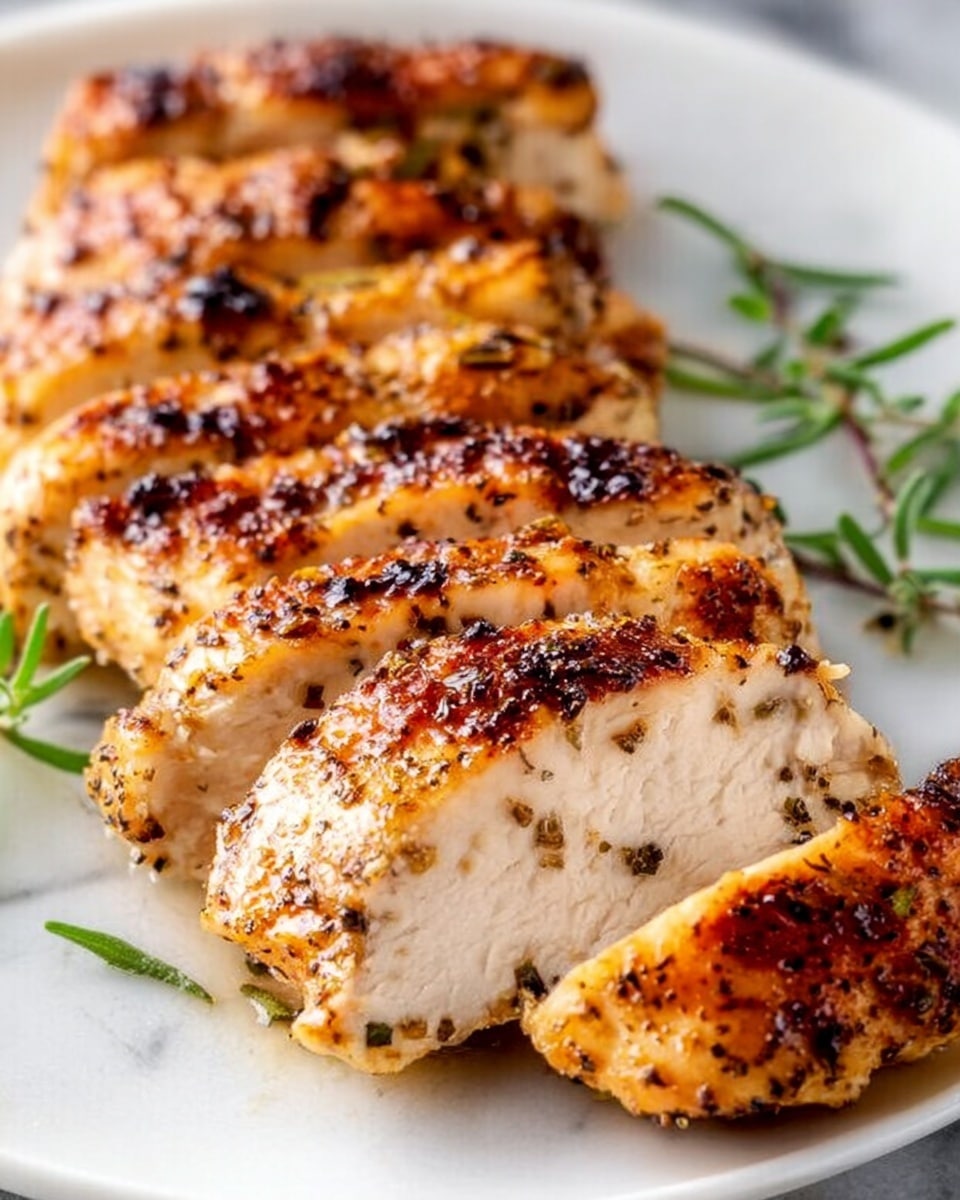 The image shows a sliced grilled chicken breast arranged in a row on a white plate, with five visible slices displaying a golden-brown color with charred marks and a juicy texture inside. Beside the chicken is a serving of broccoli covered in melted cheese sauce, giving it a creamy and slightly shiny appearance. A silver fork is placed next to the broccoli, resting on the plate. The plate sits on a white marbled surface. The lighting highlights the glossy glaze on the chicken and the smooth cheese on the broccoli. Photo taken with an iphone --ar 4:5 --v 7