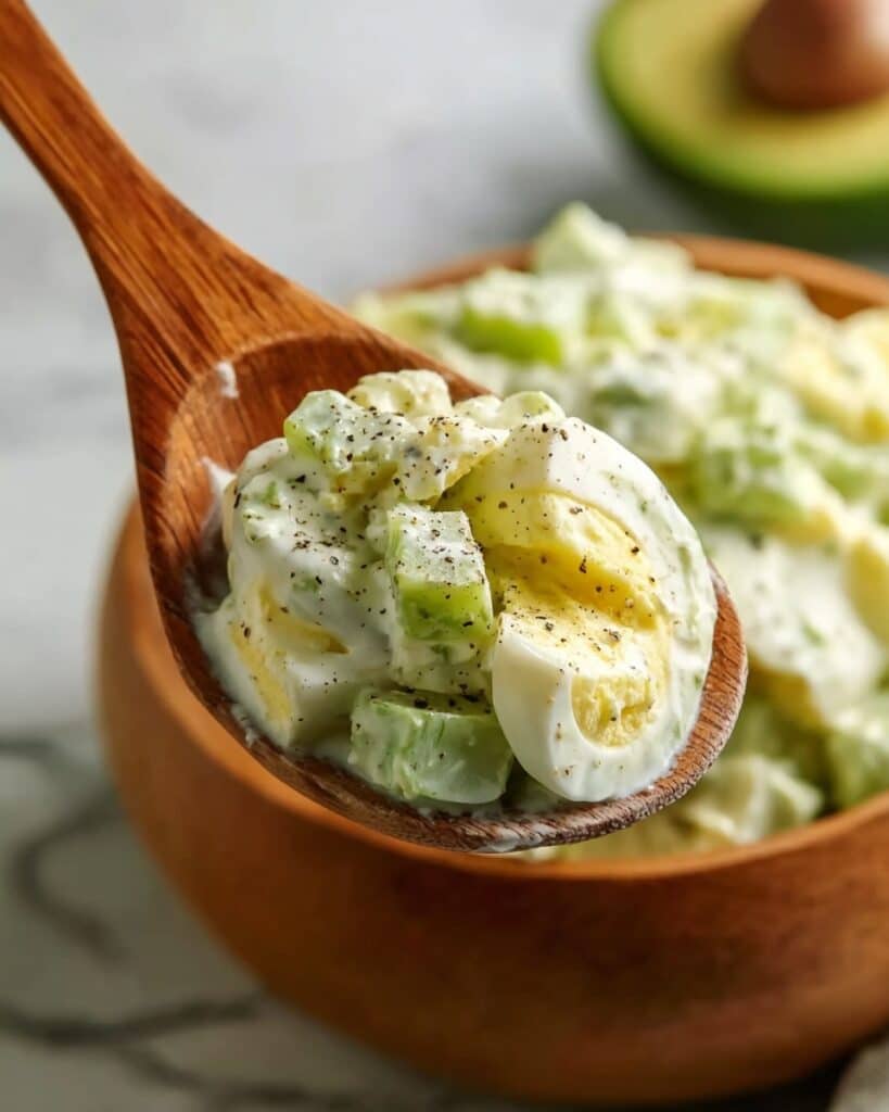 Creamy Avocado Egg Salad with Cottage Cheese Recipe
