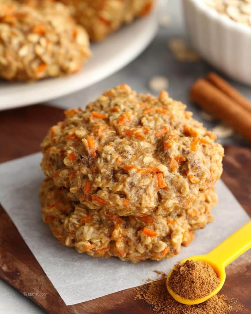 Healthy Carrot Cake Oatmeal Cookies Recipe