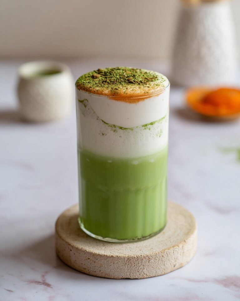 Iced Matcha Latte with Pumpkin Spice Cheese Foam Recipe