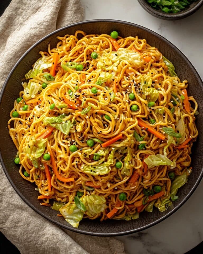 Japanese Yakisoba with Cabbage & Carrots Recipe
