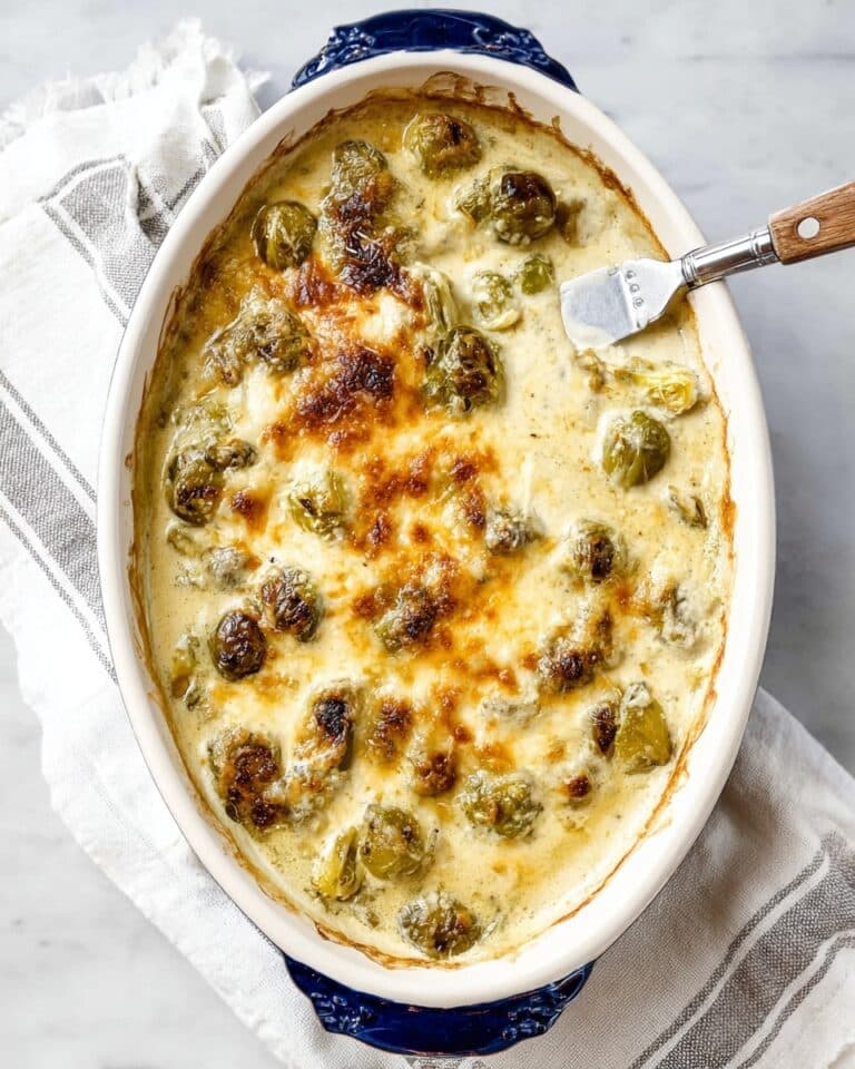 Cheesy Brussels Sprouts au Gratin Recipe