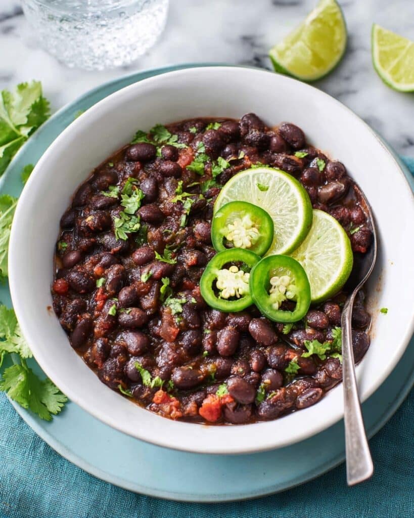 Spicy Seasoned Black Beans Recipe