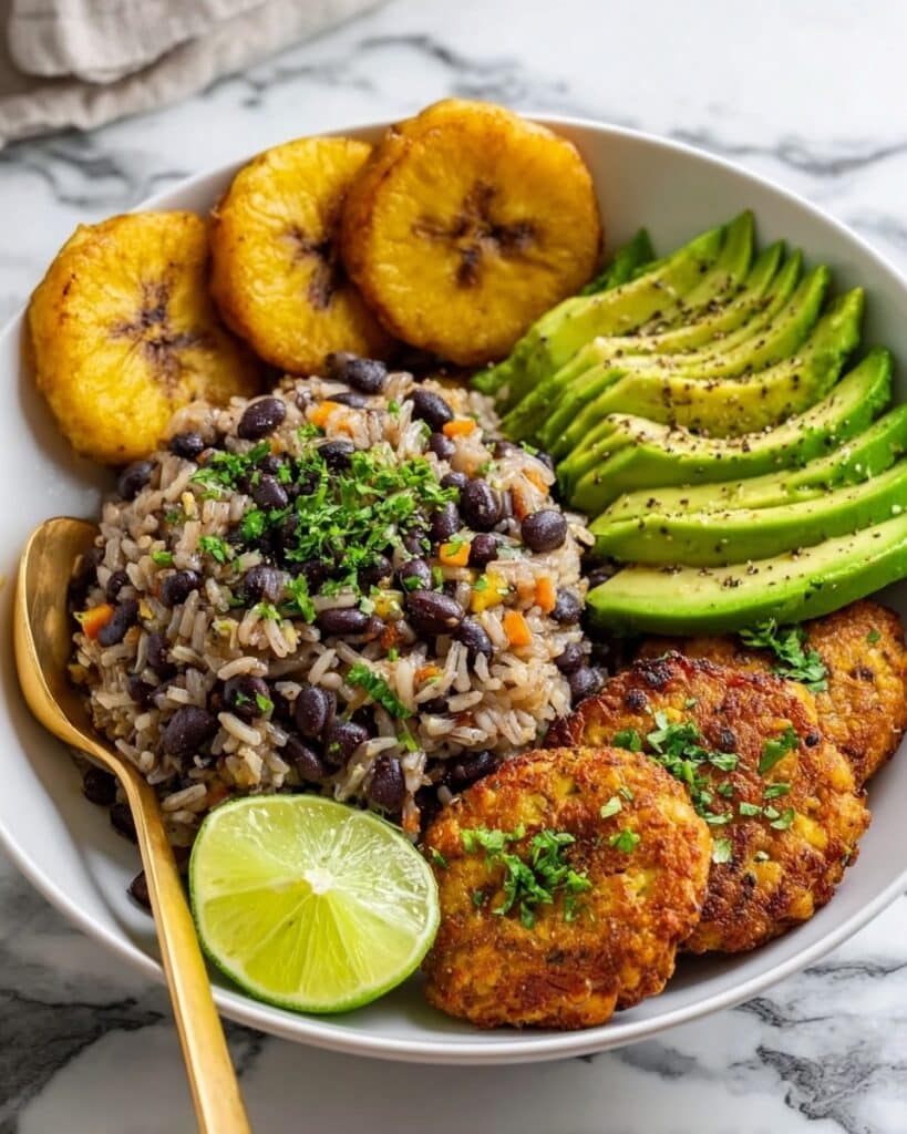 Nicaraguan Gallo Pinto with Fried Plantains and Queso Fresco Recipe