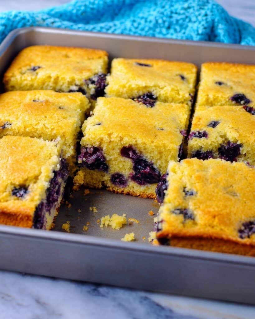 Blueberry Lemon Cornbread Recipe