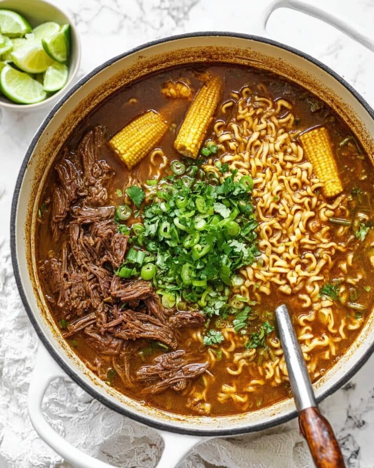 One Pot Shredded Beef Ramen Recipe