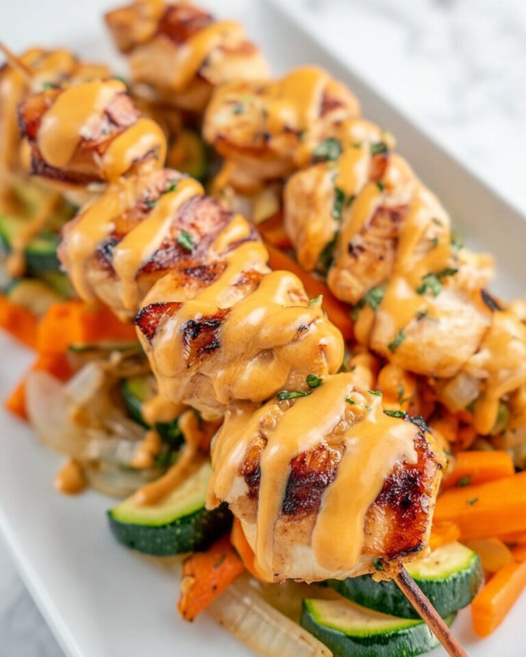 Hibachi Chicken Skewers with Veggies and Bang Bang Sauce (Whole30, Keto, Paleo) Recipe