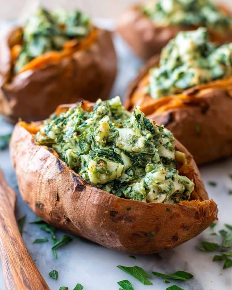 Chicken Pesto Stuffed Sweet Potatoes {Paleo, Whole30} Recipe