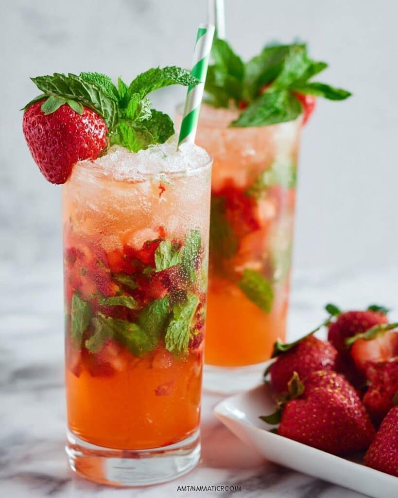 Strawberry Mojito Mocktail Recipe