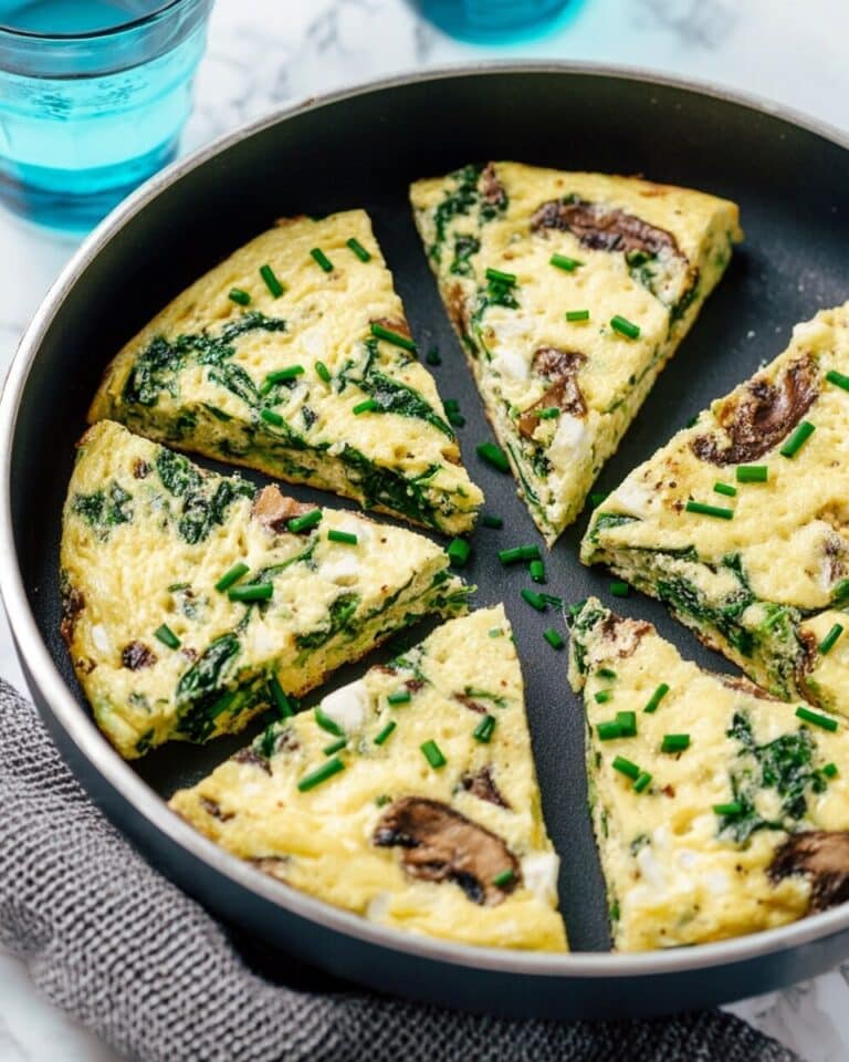 Foolproof Egg White Frittata with Mushrooms, Spinach, and Cheeses Recipe