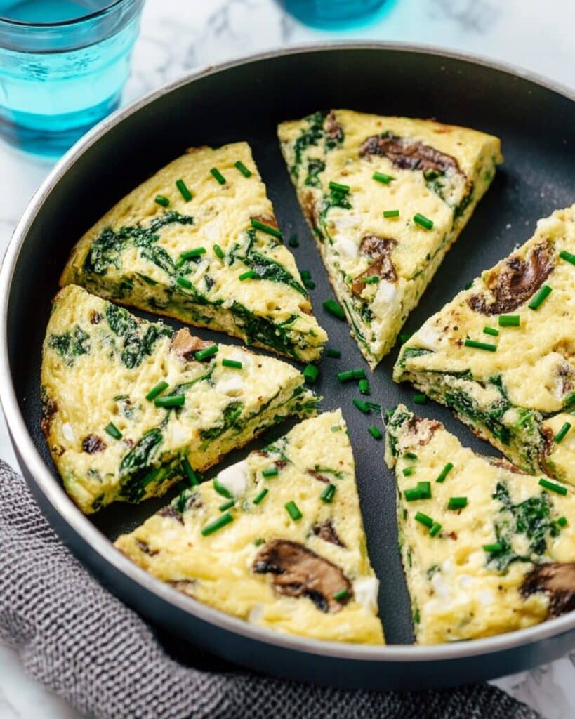 Foolproof Egg White Frittata with Mushrooms, Spinach, and Cheeses Recipe