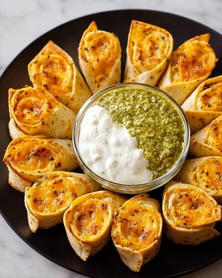 Baked Cream Cheese and Chili Antojitos with Basil Pesto Sour Cream Dipping Sauce Recipe