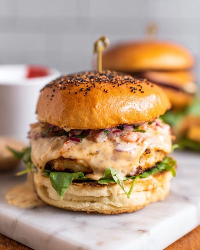 Chicken Burgers with Bang-Bang Sauce Recipe