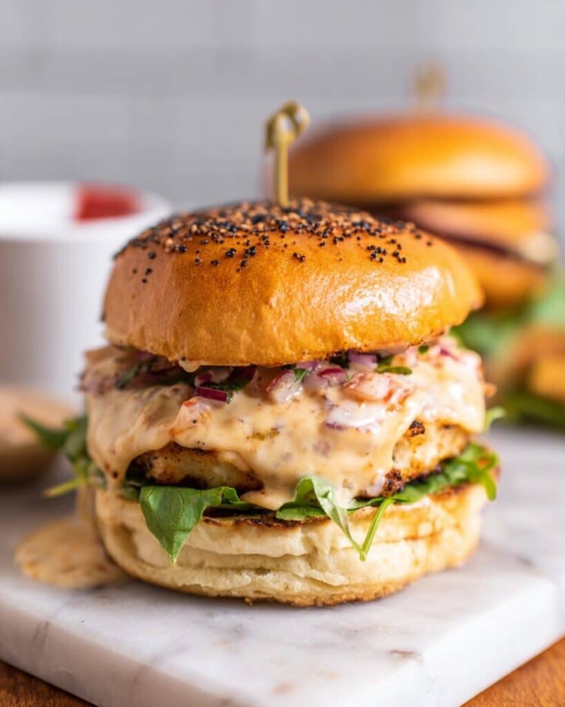 Chicken Burgers with Bang-Bang Sauce Recipe