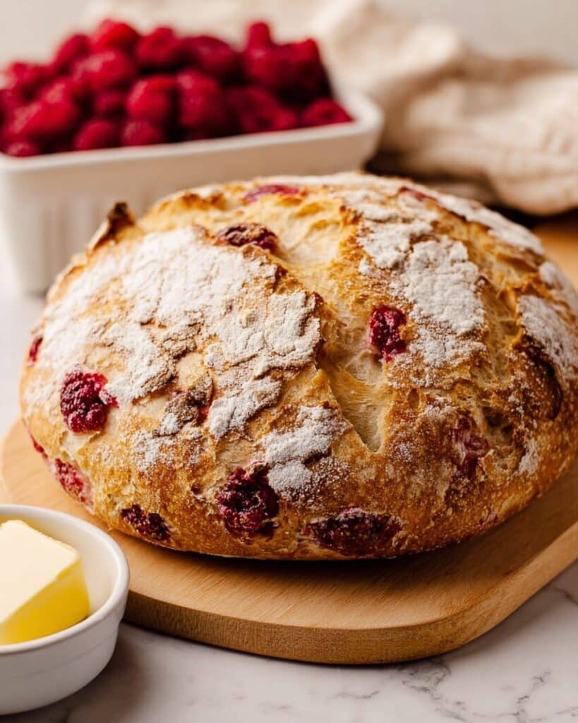 White Chocolate and Raspberry Sourdough Bread Recipe