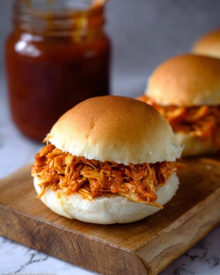 Healthy Peach BBQ Pulled Chicken Recipe