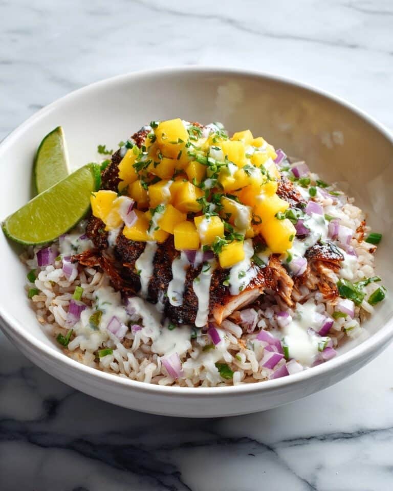 Blackened Cod with Coconut Rice and Mango Salsa Recipe