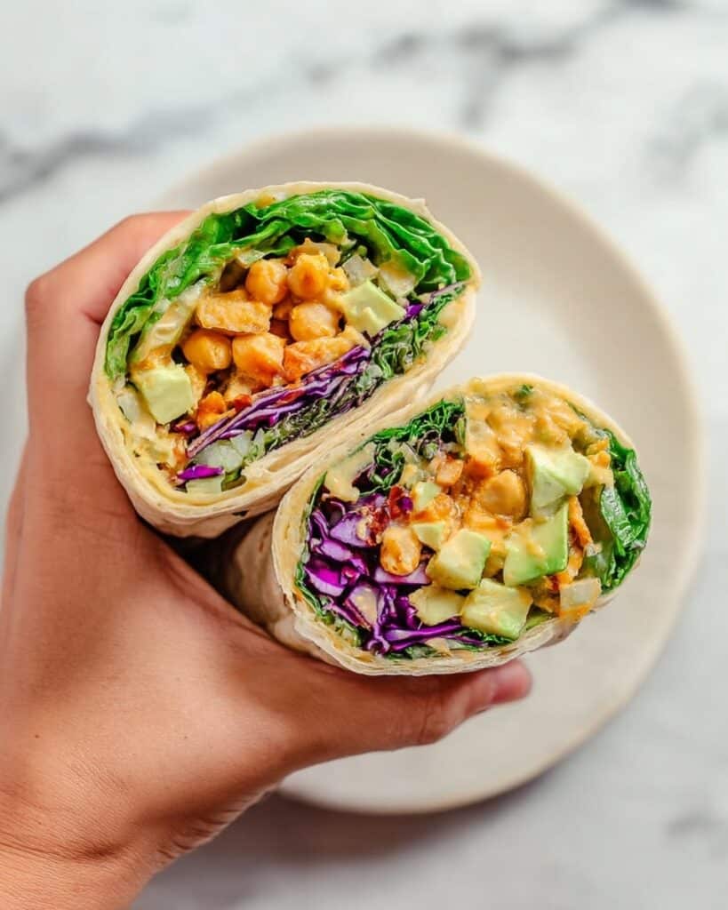 Peanut Curry Chickpea Wraps Recipe