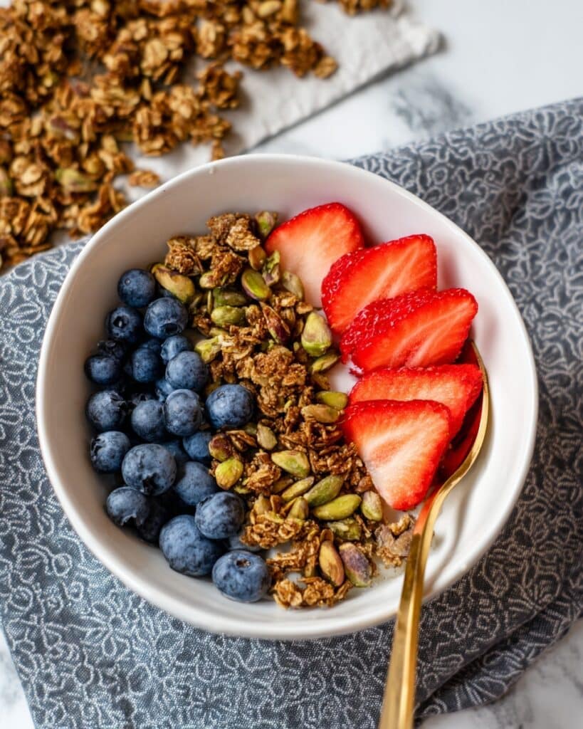 Easy Vegan Stovetop Granola with Pecan Butter Recipe