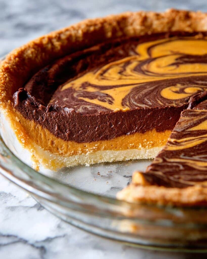 Chocolate Swirl Pumpkin Pie Recipe