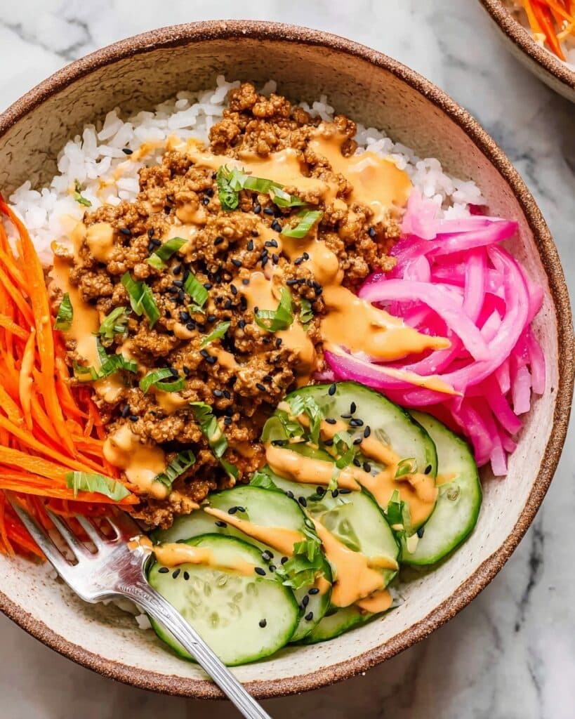 Ground Turkey Rice Bowls with Bang Bang Sauce Recipe