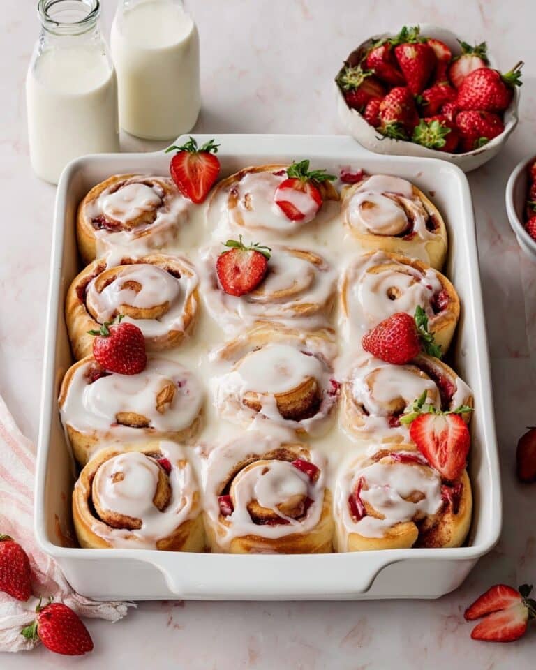 Strawberry Rolls with Lemon Icing Recipe