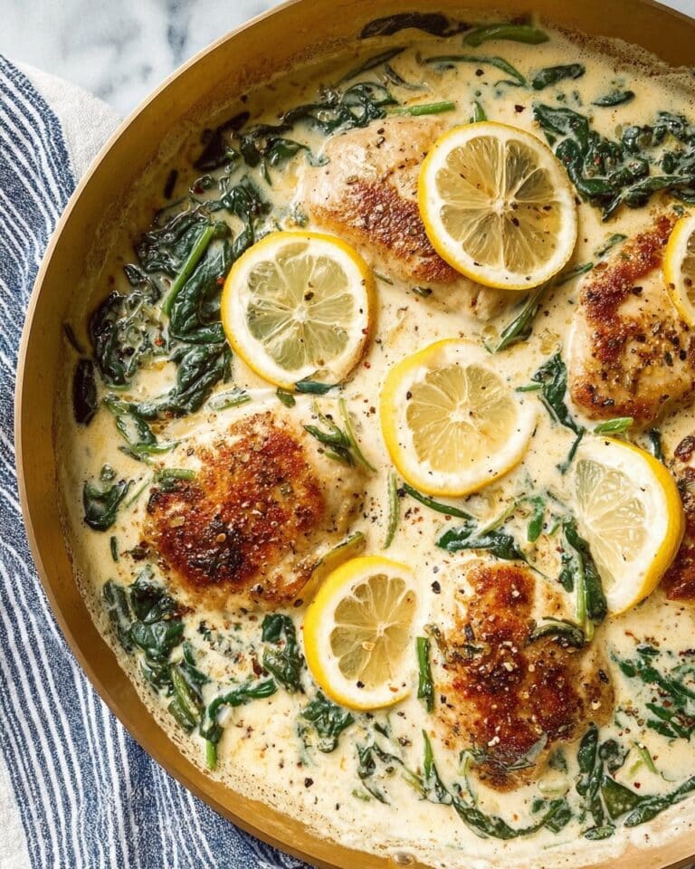 Lemon Spinach Parmesan Chicken Recipe