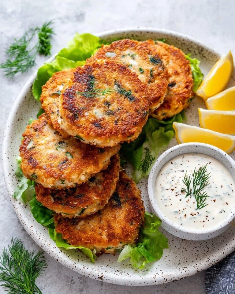 Salmon Cakes with Chive and Garlic Yogurt Sauce Recipe