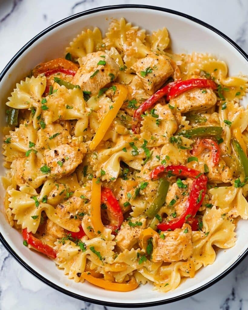 One Pot Chicken Fajita Pasta Recipe