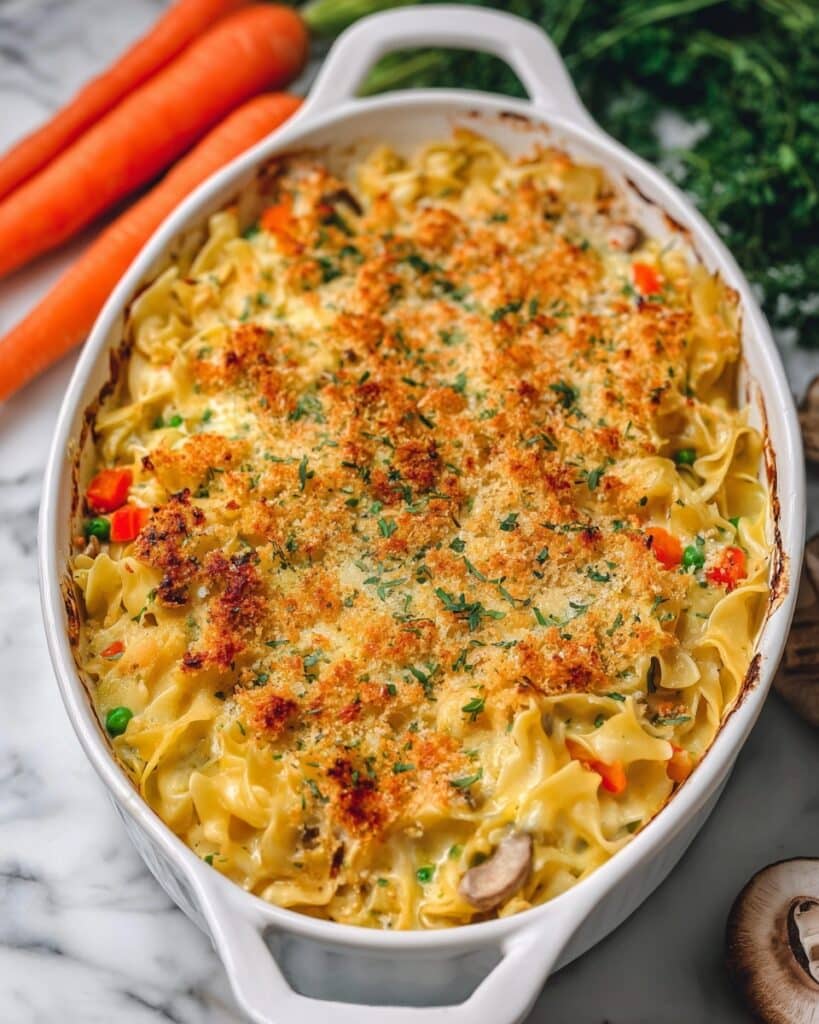 Cheesy Chicken Noodle Casserole Recipe