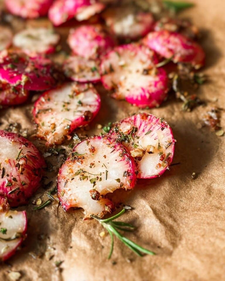 Smashed Rosemary Garlic Roasted Radishes Recipe