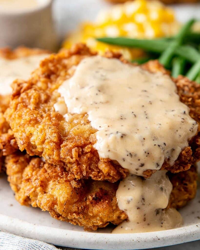 Crispy Chicken Fried Steak with Creamy White Gravy Recipe