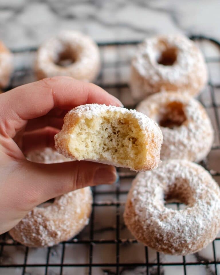 Easy Baked Sourdough Discard Powdered Sugar Donuts Recipe