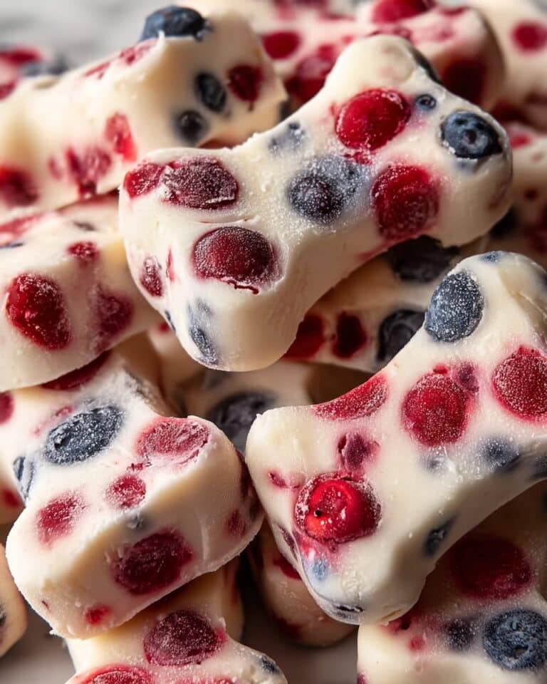 Yogurt Fruit Dog Treats with Strawberries and Blueberries Recipe